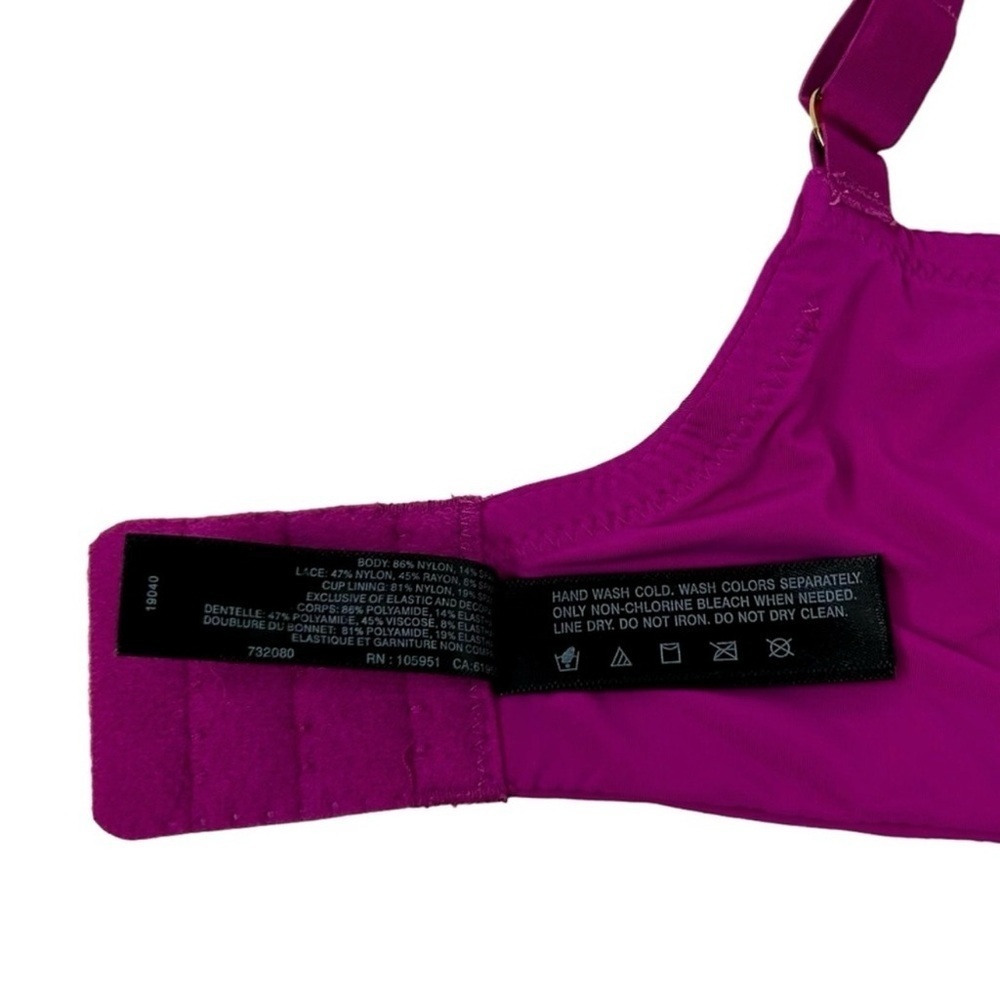 NATORI Bra Full coverage Underwire Adj lace straps Pink Gray Like new 38DDD/38F - Picture 13 of 13